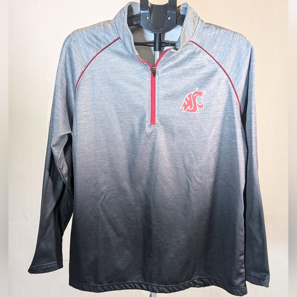 Men's Ombre Fade WSU Cougars Half-Zip Pullover